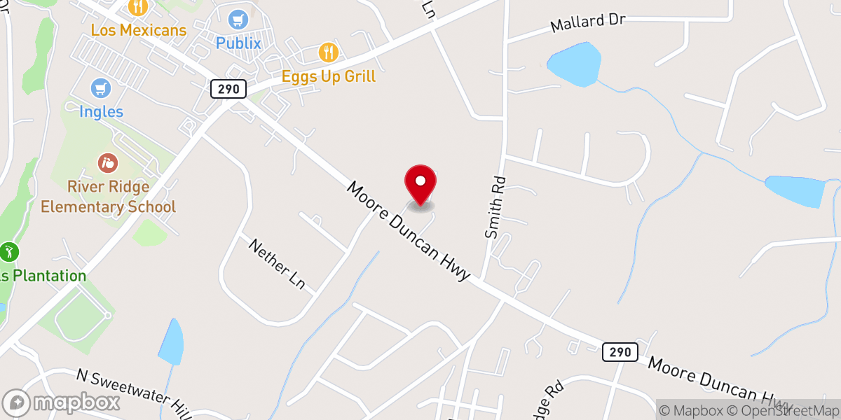 Map showing location of Joy Lutheran Church