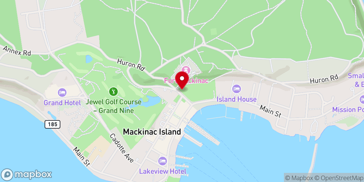 Map showing location of Missionary Bark Chapel