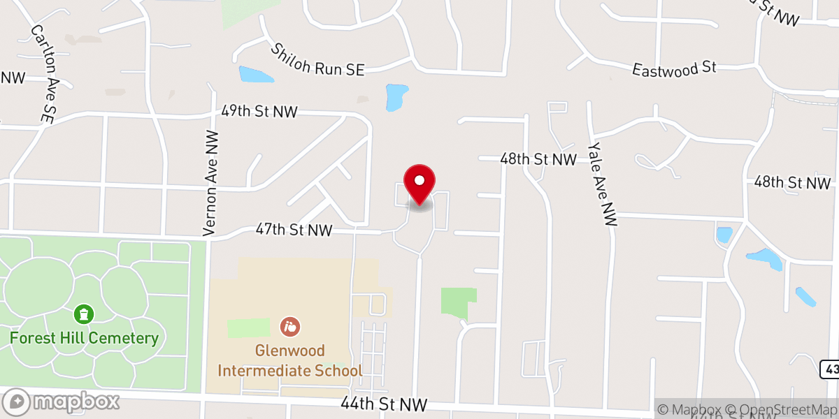 Map showing location of The Greek Orthodox Church of Canton Ohio