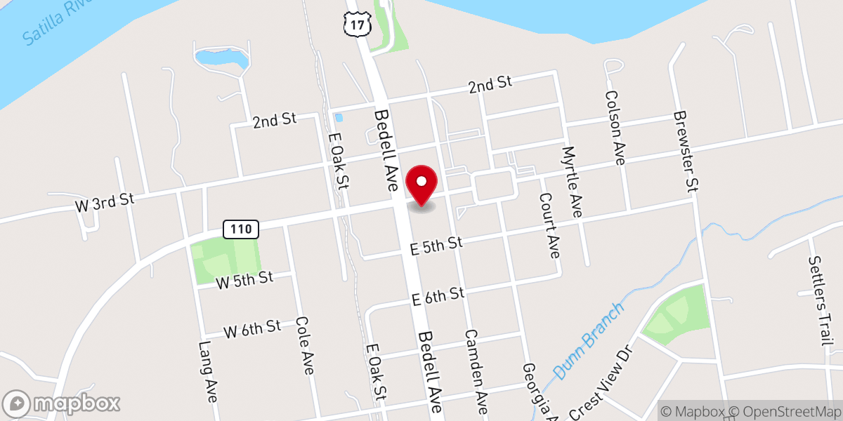 Map showing location of Woodbine United Methodist