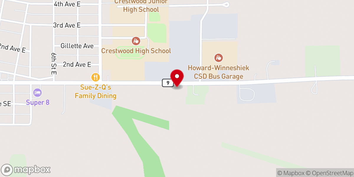 Map showing location of Community Chapel