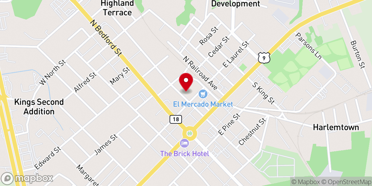 Map showing location of Iglesia Pentecostal Unida Hispana Delaware