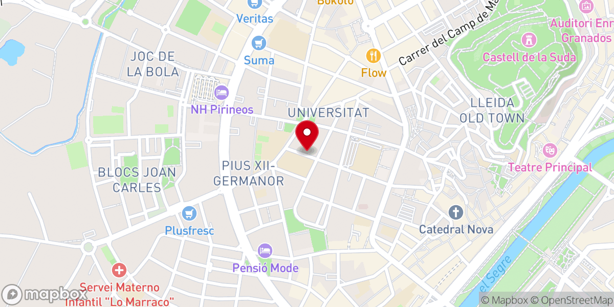 Map showing location of Ministeri del Centre de la Fe