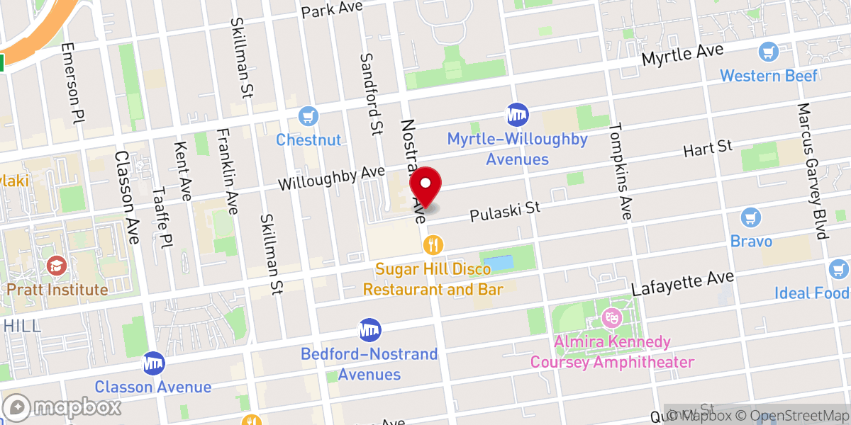 Map showing location of Bethesda Pentaostal Tabernacle