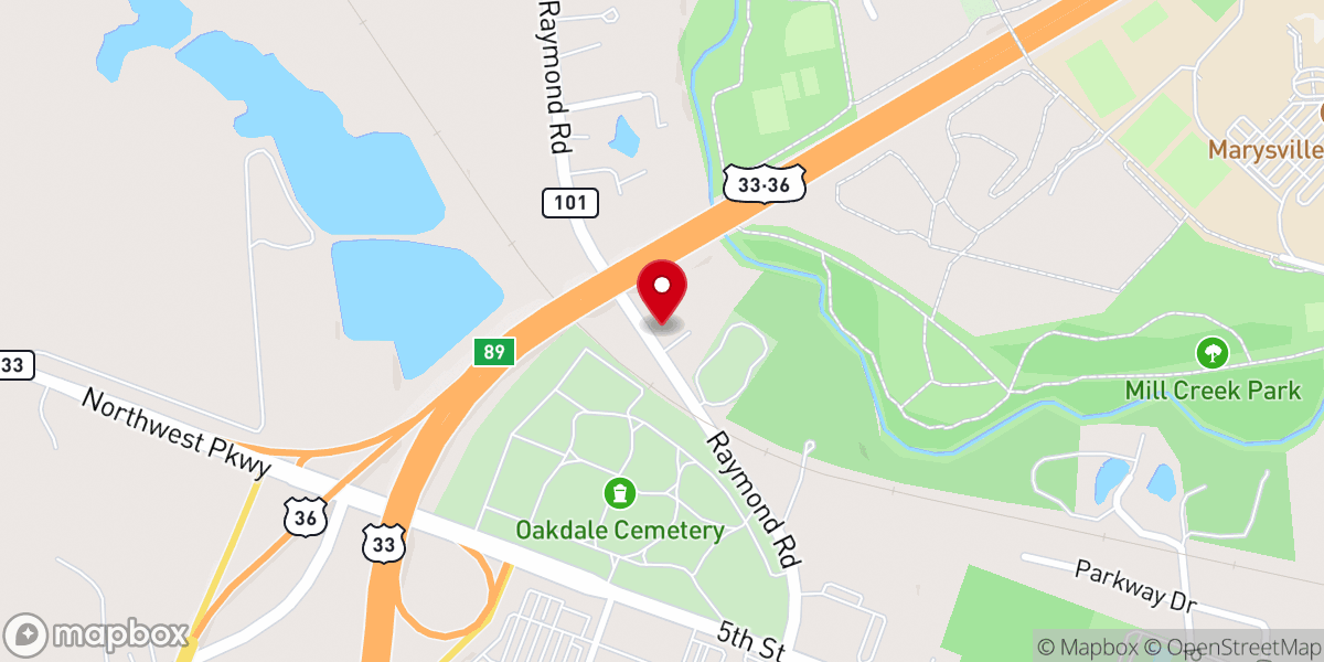 Map showing location of New Life Foursquare Church