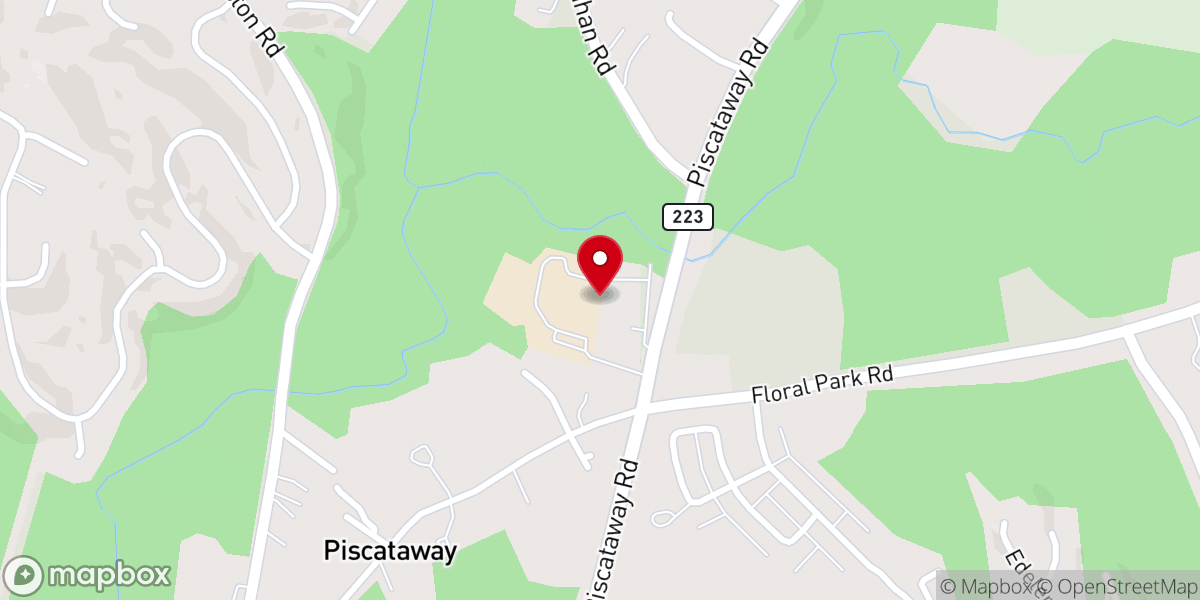 Map showing location of St Mary's of Piscataway Church