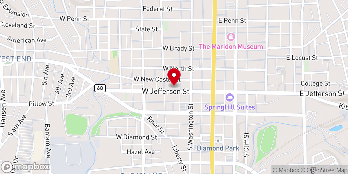 Map showing location of First Baptist Christian Church & Christian School