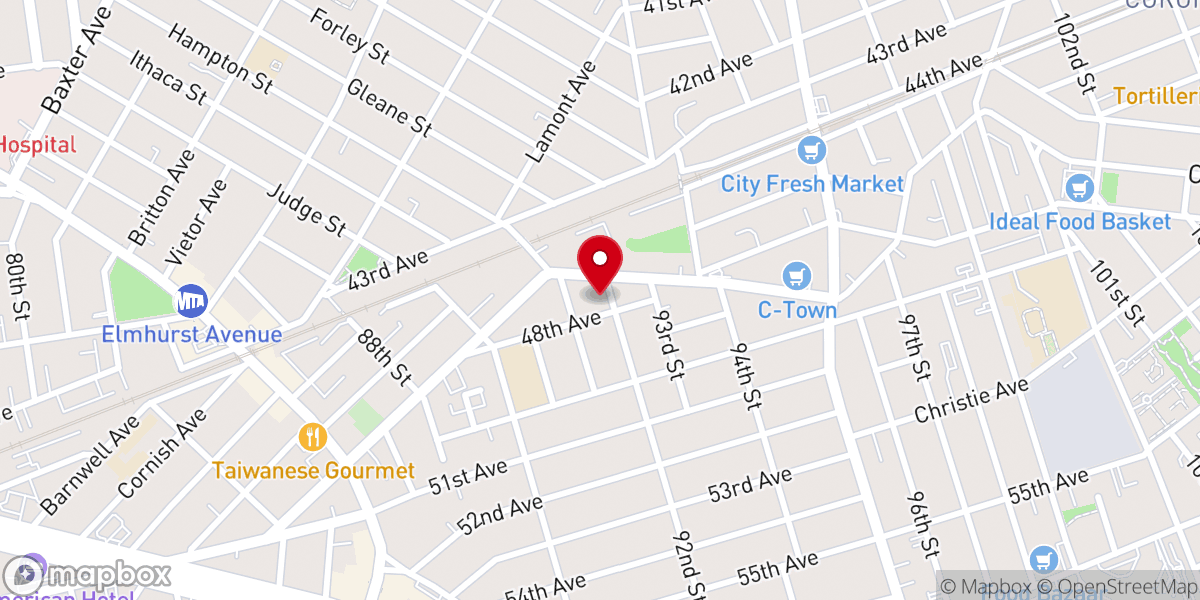 Map showing location of Iglesia Pentecostal Unida Bethel