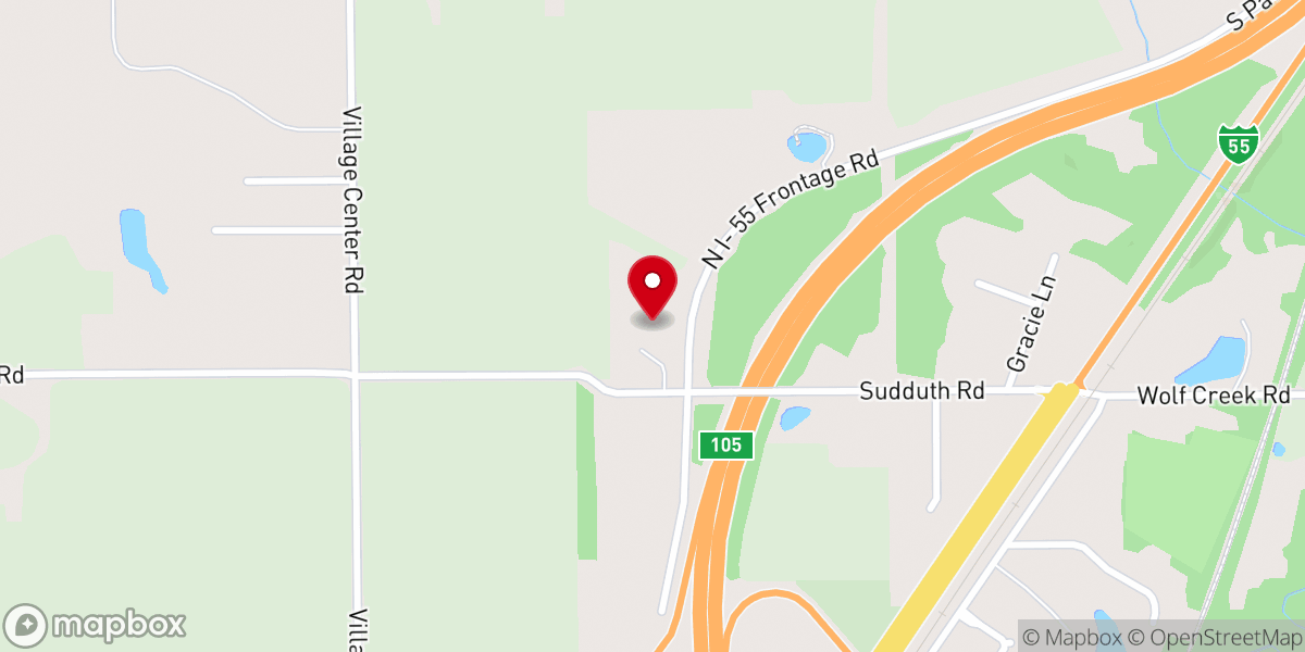 Map showing location of Living Faith Baptist Church