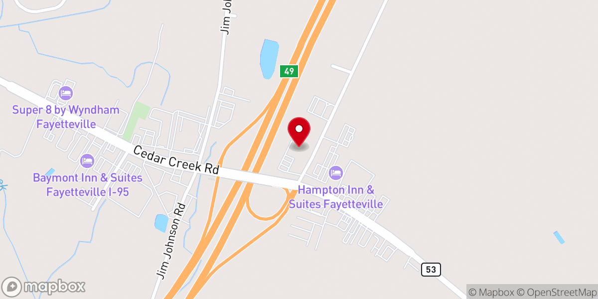 Map showing location of Judson Baptist Church