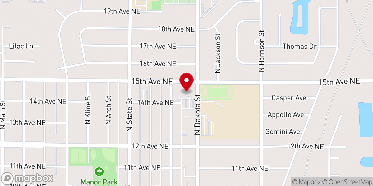 Map showing location of Good Shepherd Lutheran Church