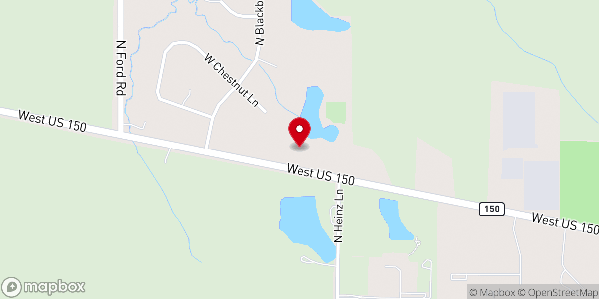 Map showing location of Peoria AC Fellowship Hall