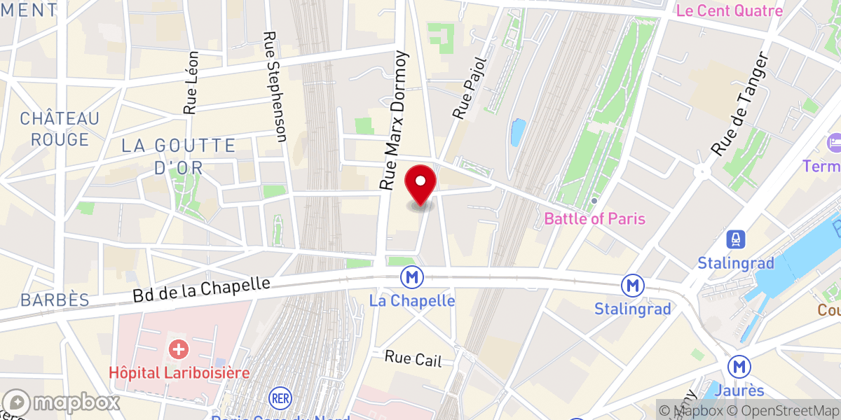 Map showing location of Notre Dame de Chaldée - Paris