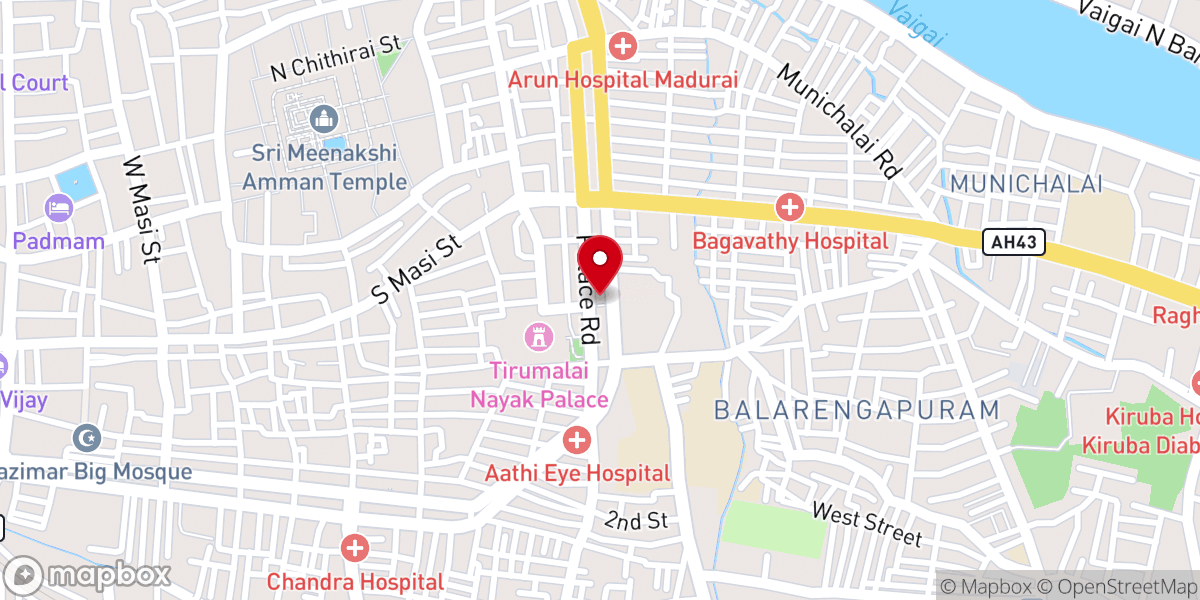 Map showing location of DIOCESE OF MADURAI-RAMNAD
