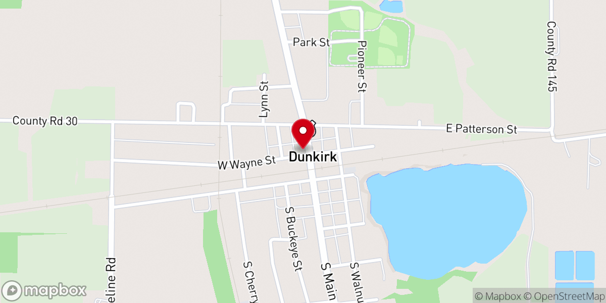 Map showing location of The Village of Dunkirk
