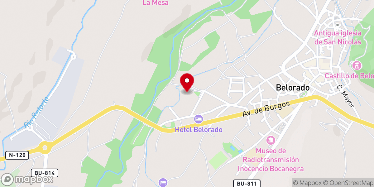 Map showing location of Monasterio de Santa Clara (Clarisas)