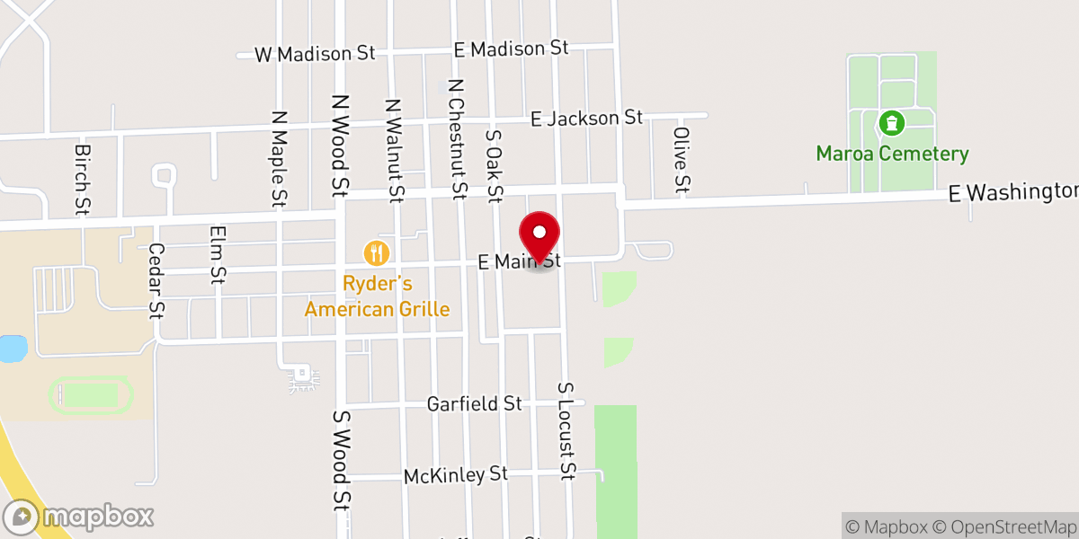 Map showing location of Maroa Community Pantry - Food Distribution Center