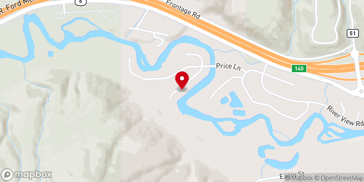 Map showing location of Ski Town Church