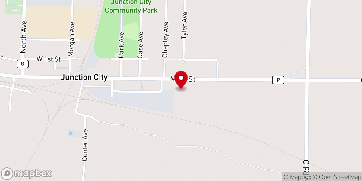 Map showing location of St Paul's Lutheran Church