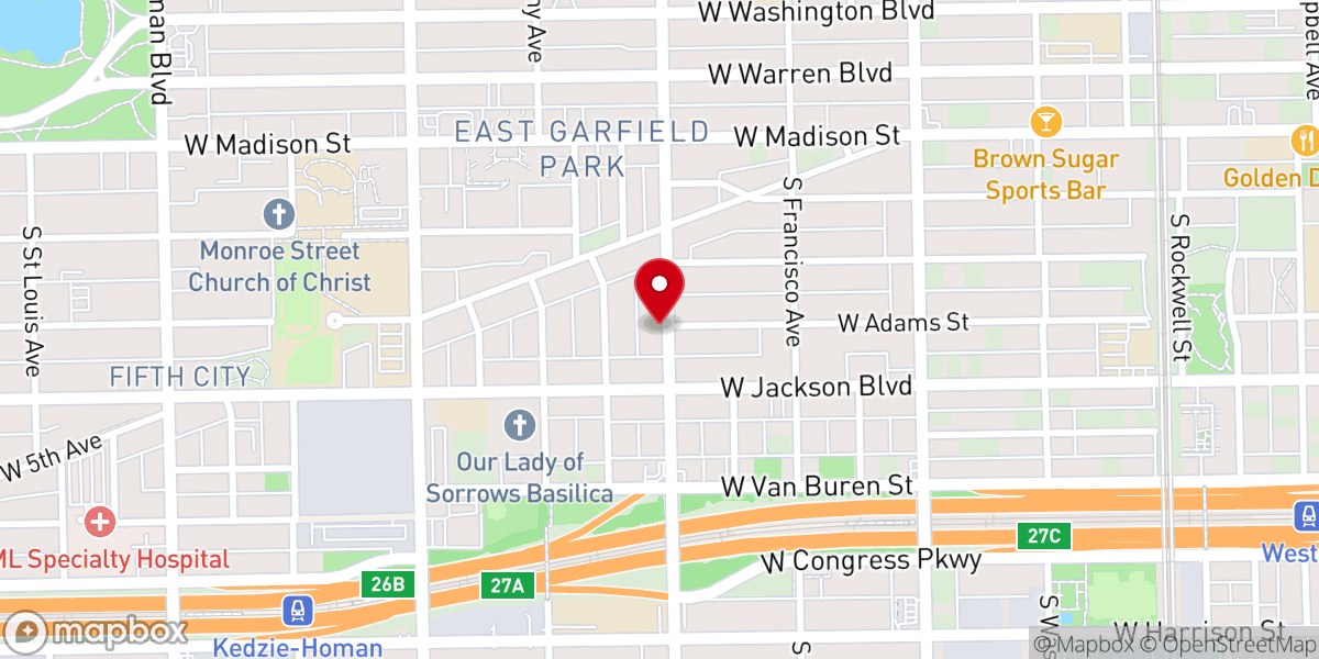 Map showing location of Wallace Church
