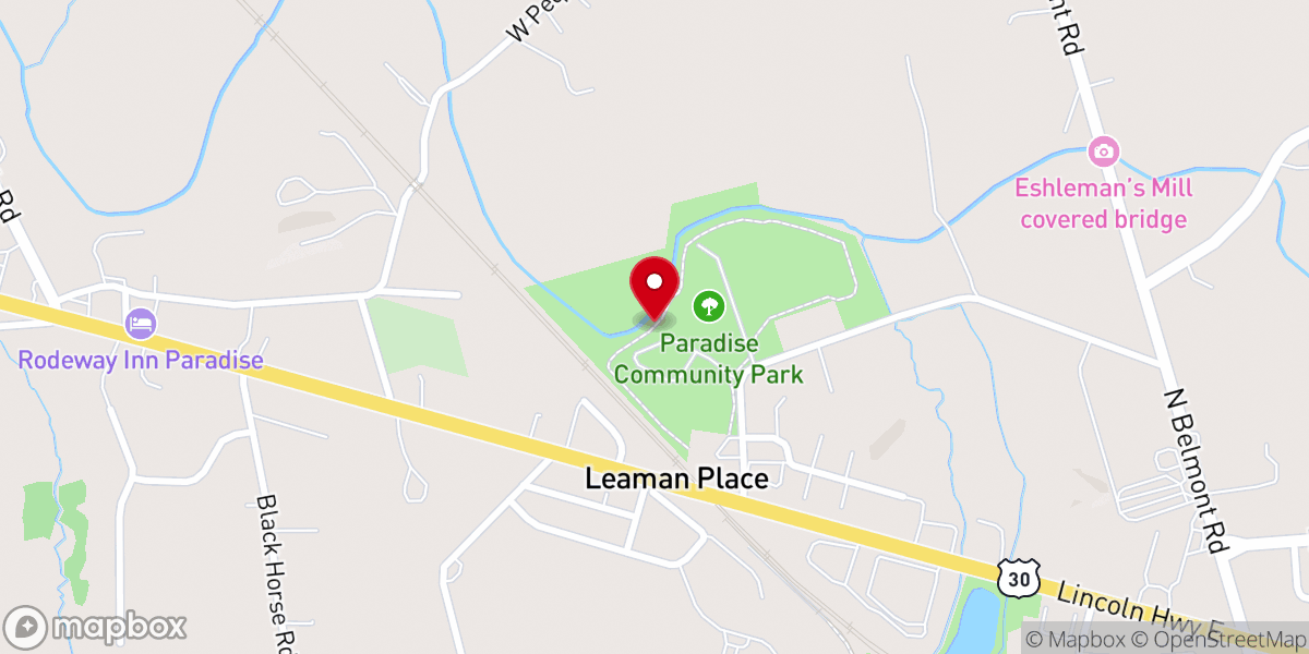 Map showing location of Paradise Community Park
