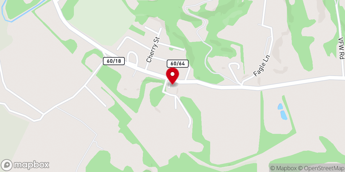 Map showing location of Amwell Baptist Church