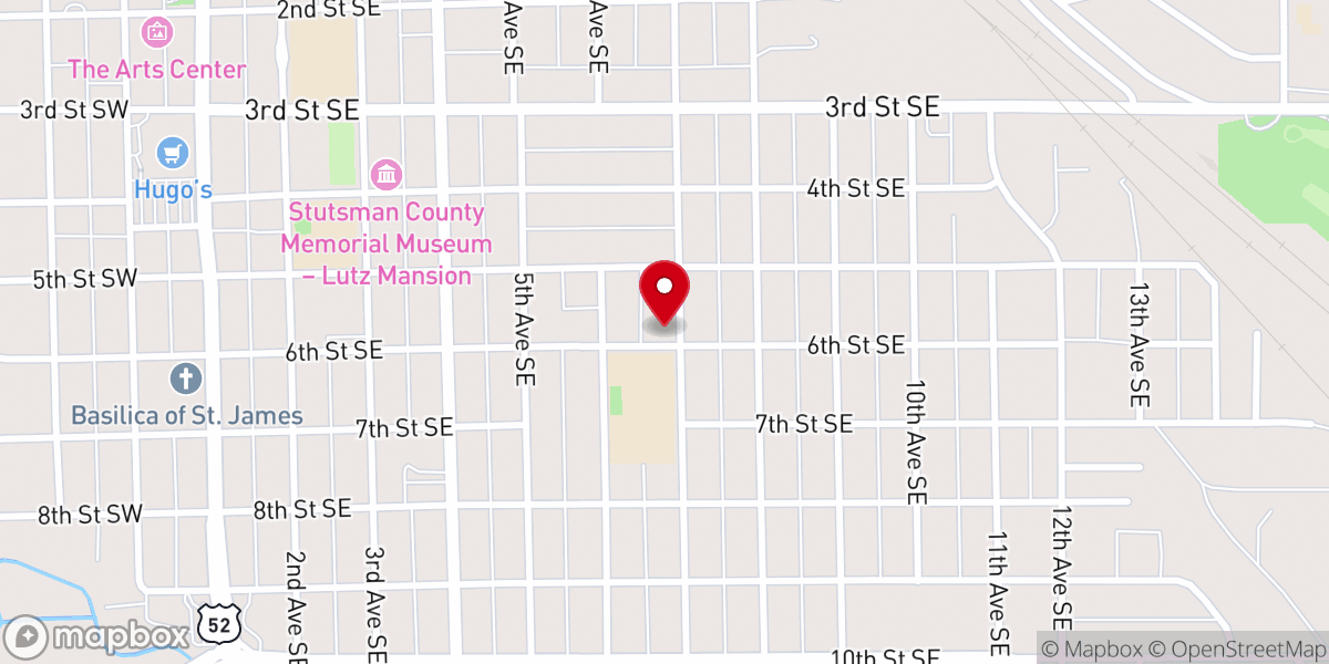 Map showing location of Faith Regular Baptist Church