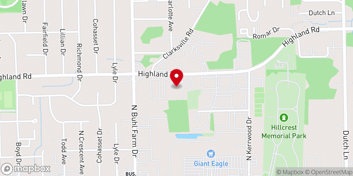 Map showing location of St. Michael Byzantine Catholic Church - Hermitage PA