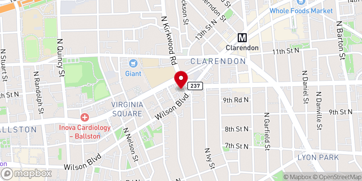 Map showing location of Detour Coffee