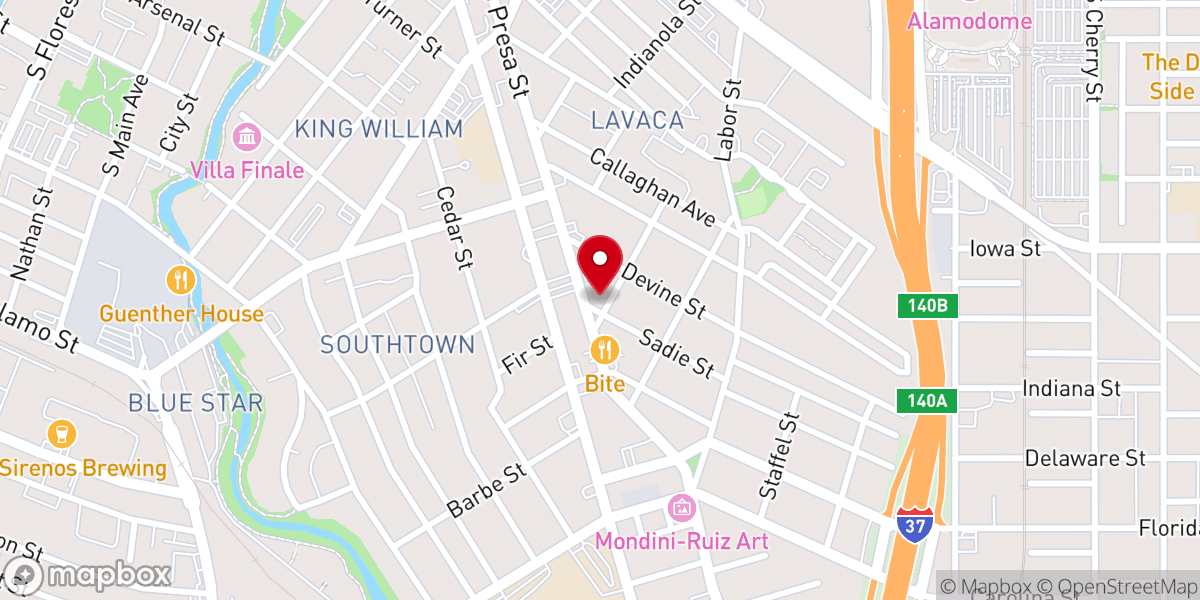Map showing location of Southtown Community Church