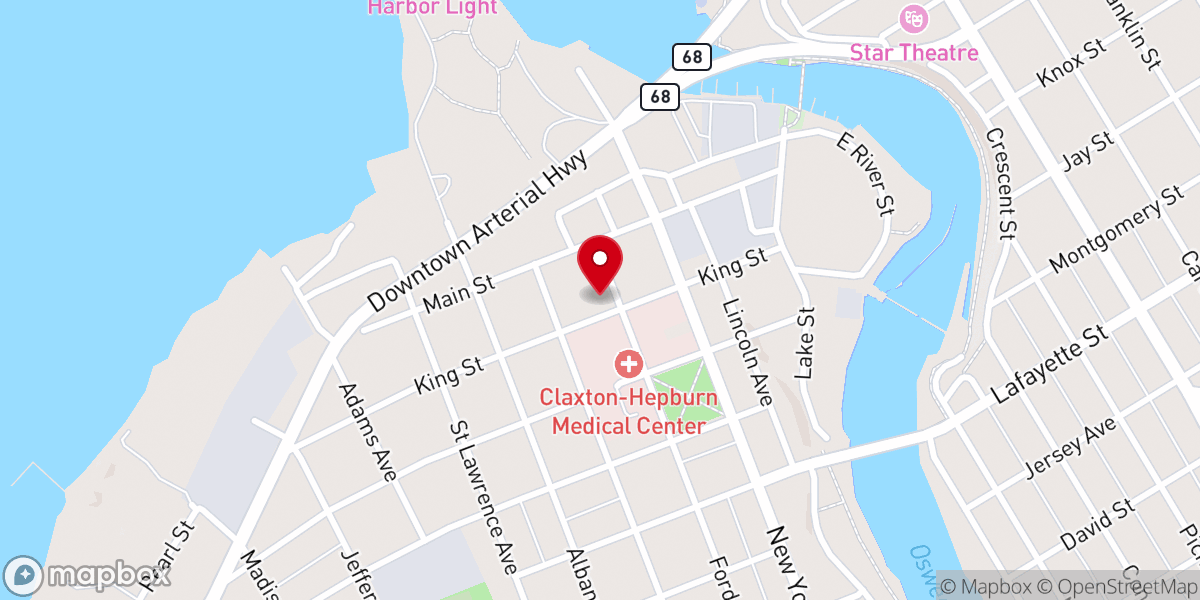Map showing location of Notre Dame Catholic Church