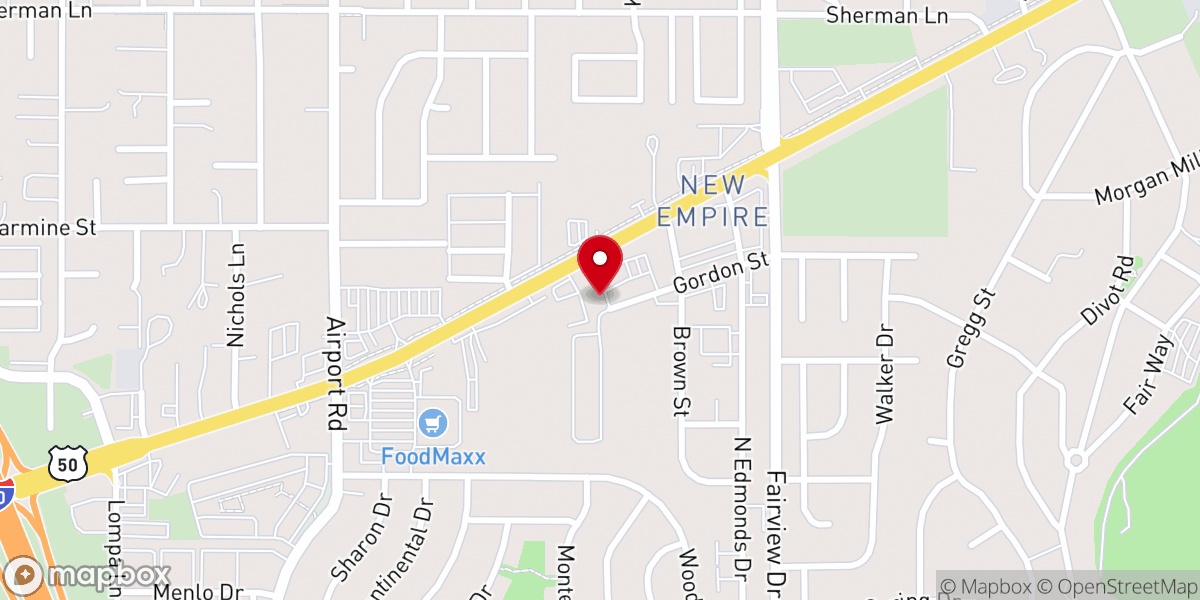 Map showing location of Gospel Light Baptist Church