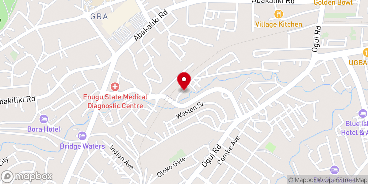 Map showing location of Redeemed Christian Church of God