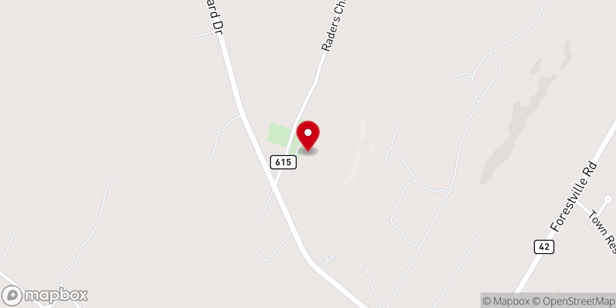 Map showing location of Radar Church