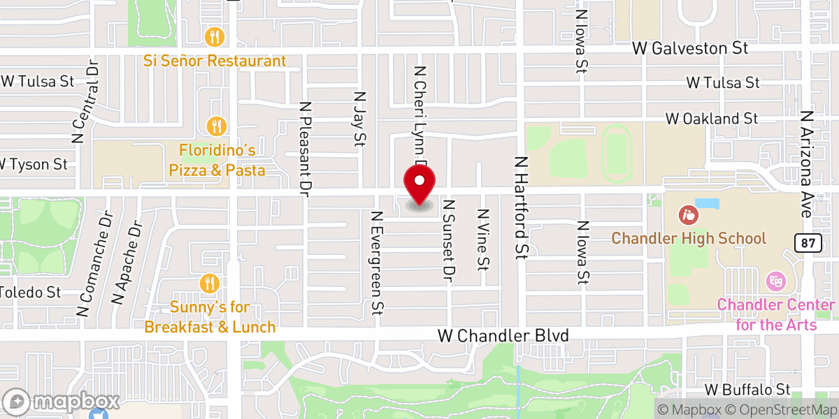 Map showing location of Holy Trinity Lutheran Church