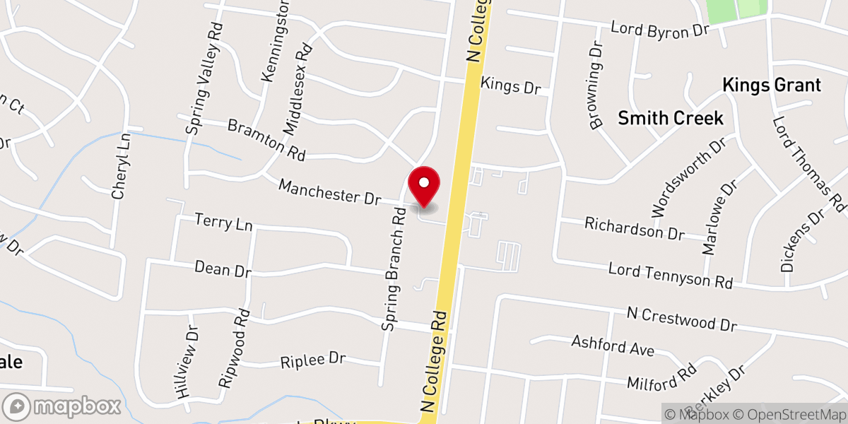 Map showing location of CAPE FEAR CHRISTIAN CHURCH