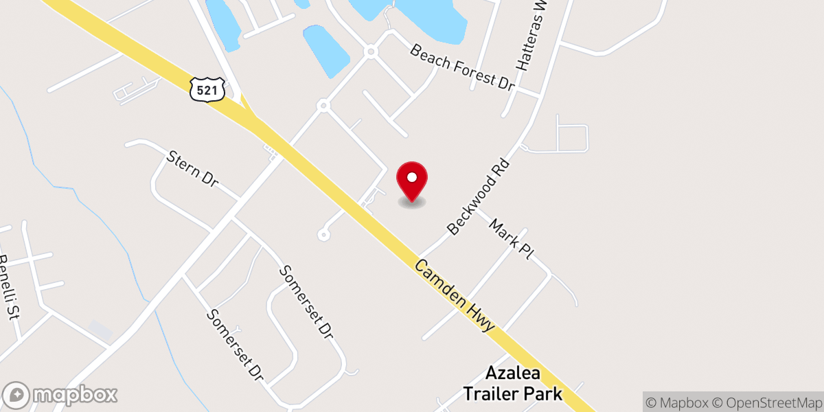 Map showing location of First Church of God