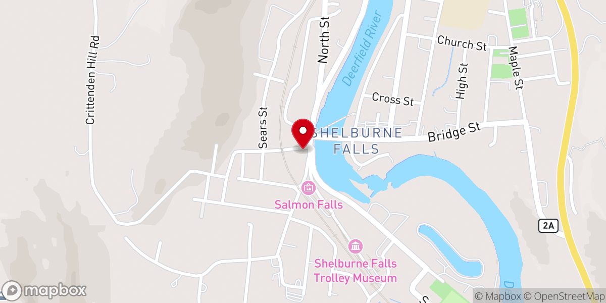 Map showing location of Shelburne Falls Seventh-day Adventist Church
