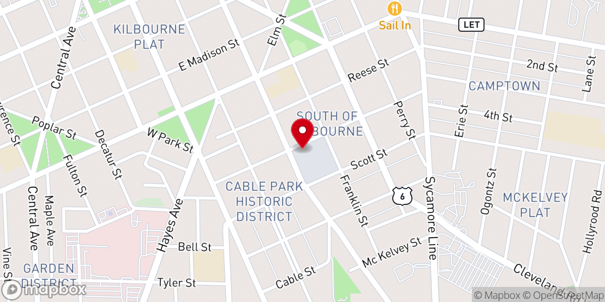 Map showing location of St Stephen AME Church