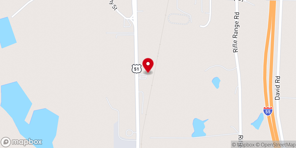 Map showing location of Calvary Baptist Church