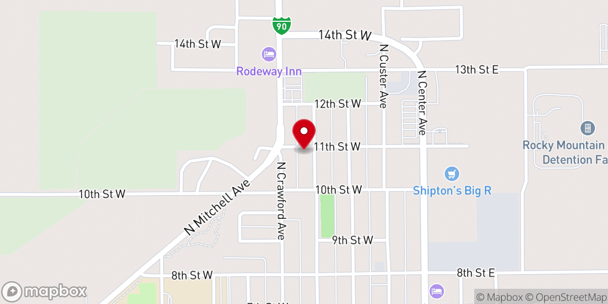 Map showing location of Hardin New Life Church