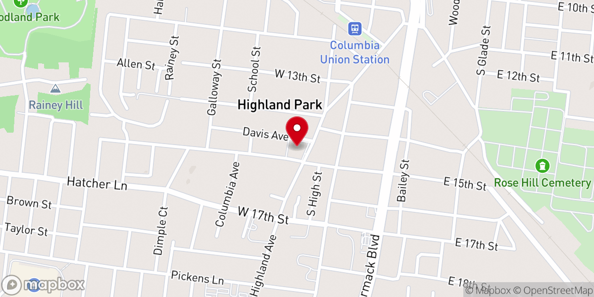 Map showing location of Acts Christian Center
