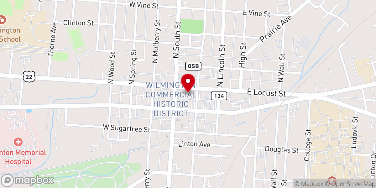 Map showing location of Wilmington Cooperative Presc