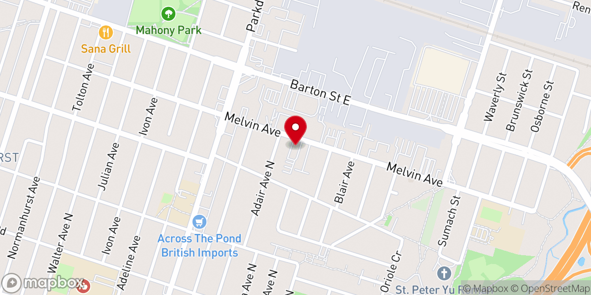 Map showing location of St. Nicholas Ukrainian Catholic Church
