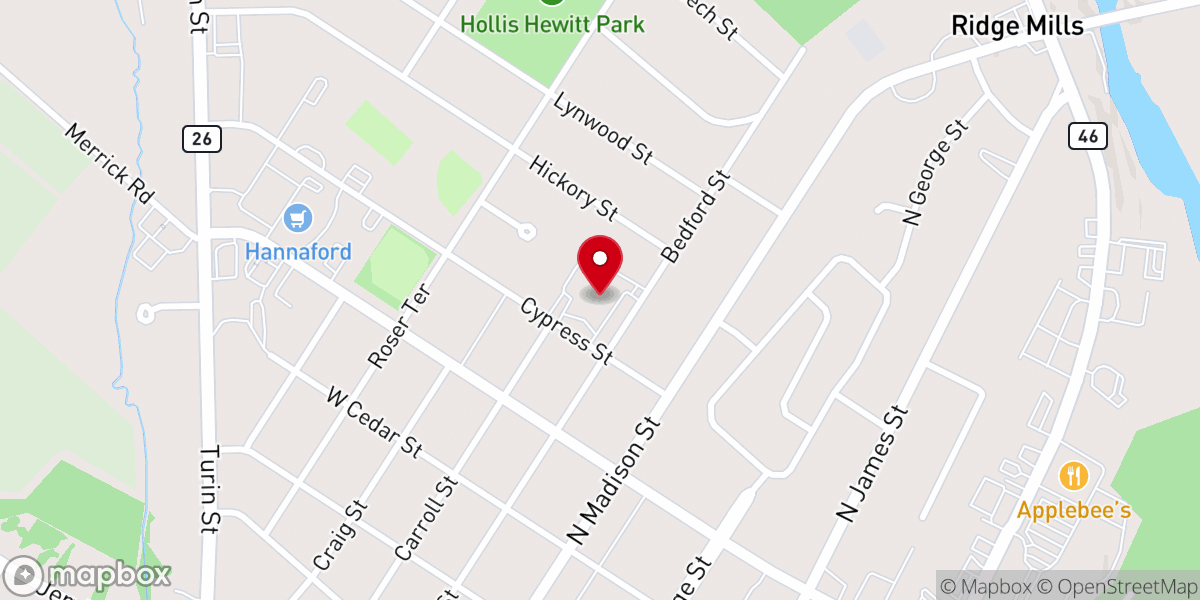 Map showing location of St Paul's Roman Catholic Church