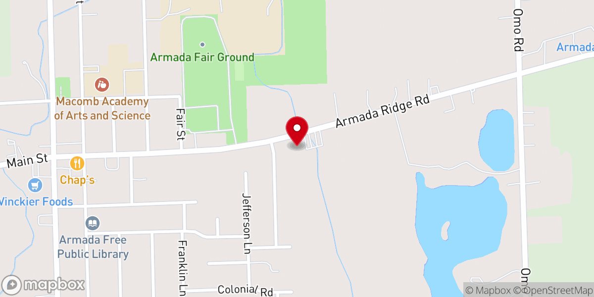 Map showing location of St. Mary Mystical Rose Parish