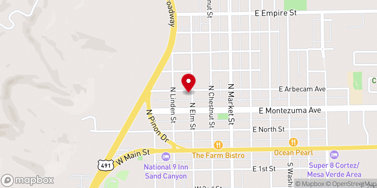 Map showing location of First Southern Baptist Church