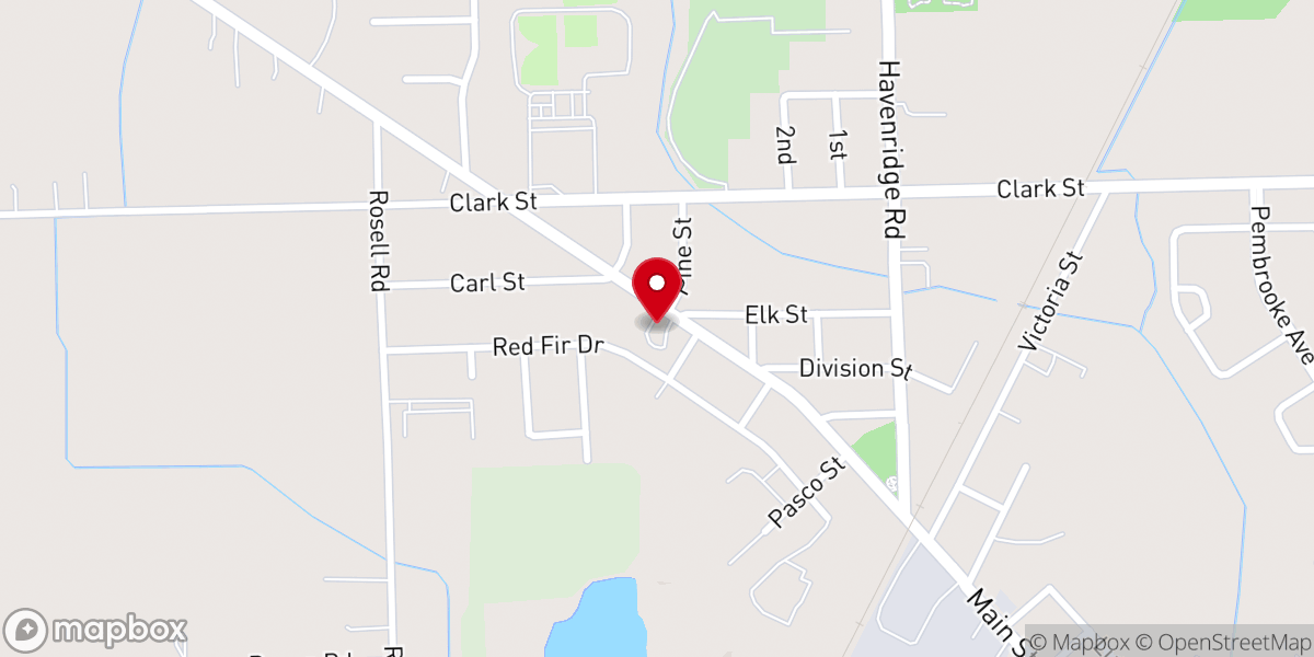Map showing location of First Congregational Church