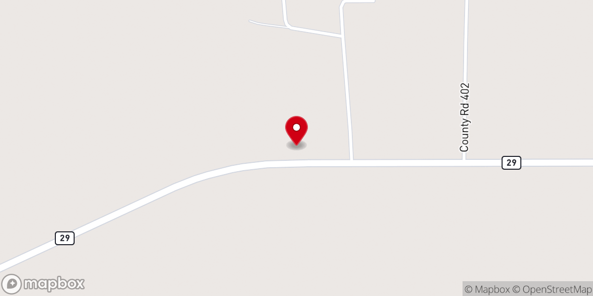 Map showing location of Llano Cowboy Church