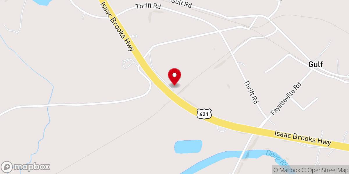 Map showing location of Bethany Baptist Church